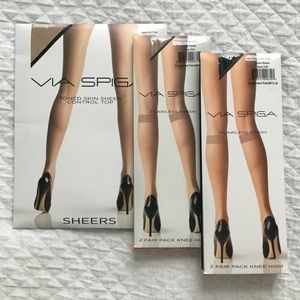 Via Spiga pantyhose bundle - control top A & knee
